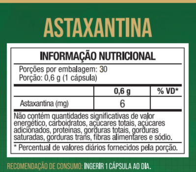 Astaxantina 6mg Máxima Concentração - Nutrione