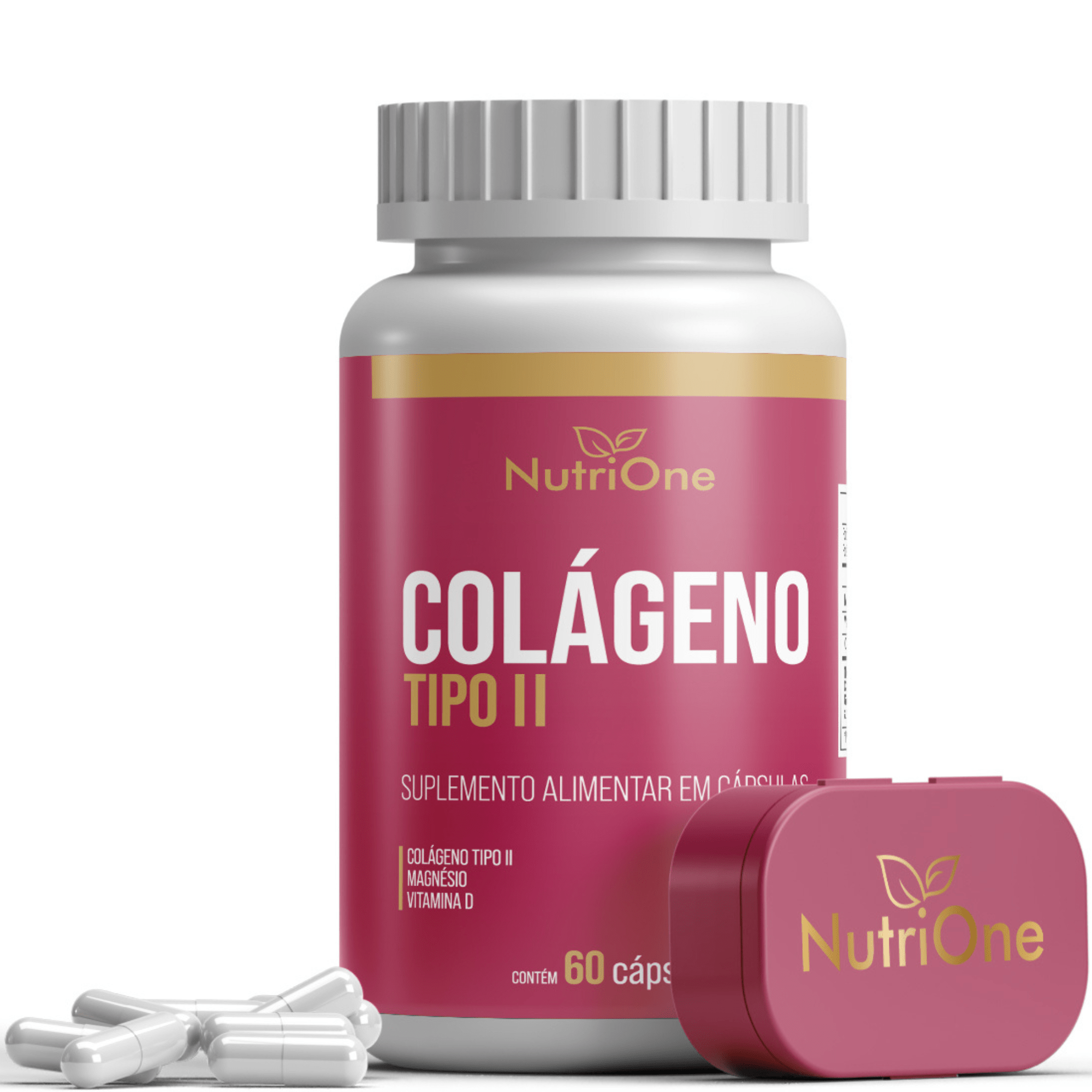 Colágeno Tipo 2 + Vitamina D e Magnésio 60 Cápsulas