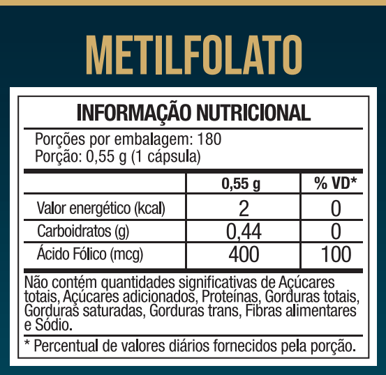 L - Metilfolato, Metilfolato de Calcio 180 Cápsulas - NutriOne E - commerce