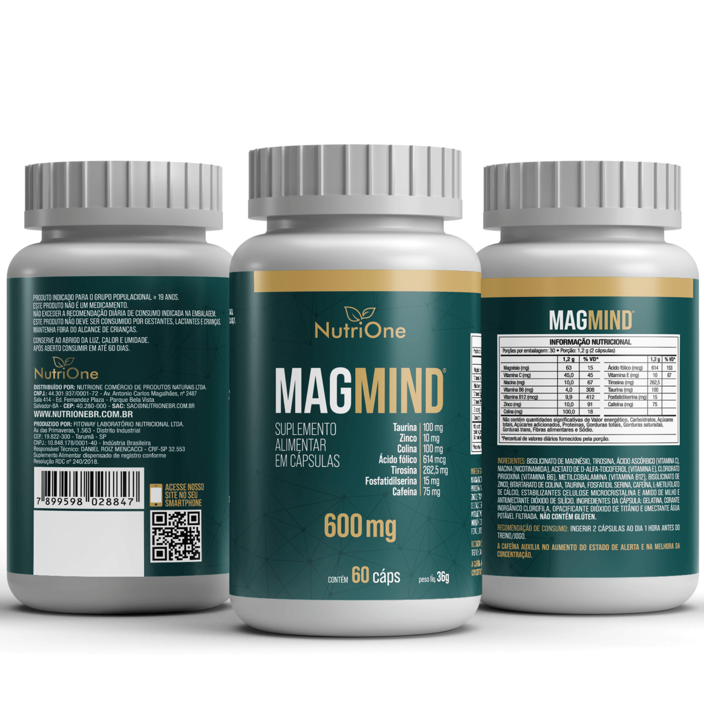 Magmind® Fórmula Memória Concentração Foco 600mg - NutriOne E - commerce