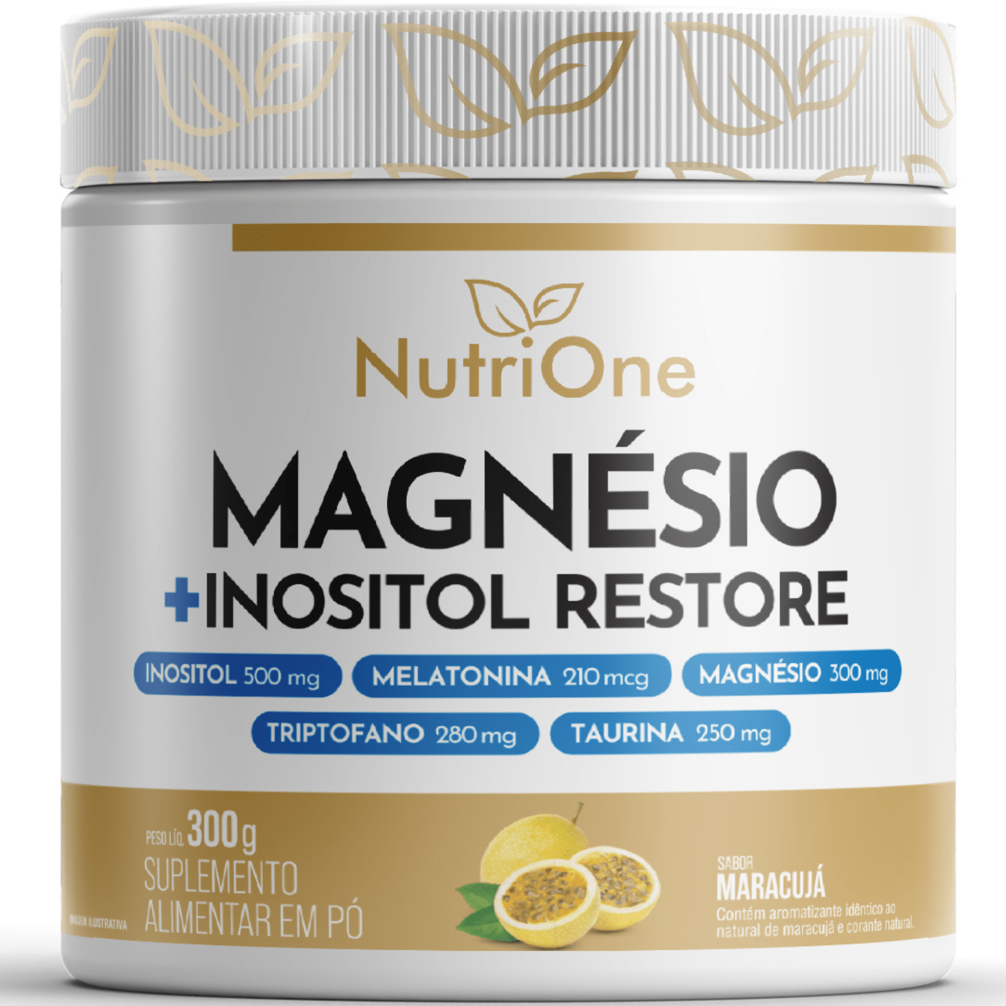 Magnésio + Inositol Restore com Triptofano, Melatonina e Taurina – Sabor Maracujá