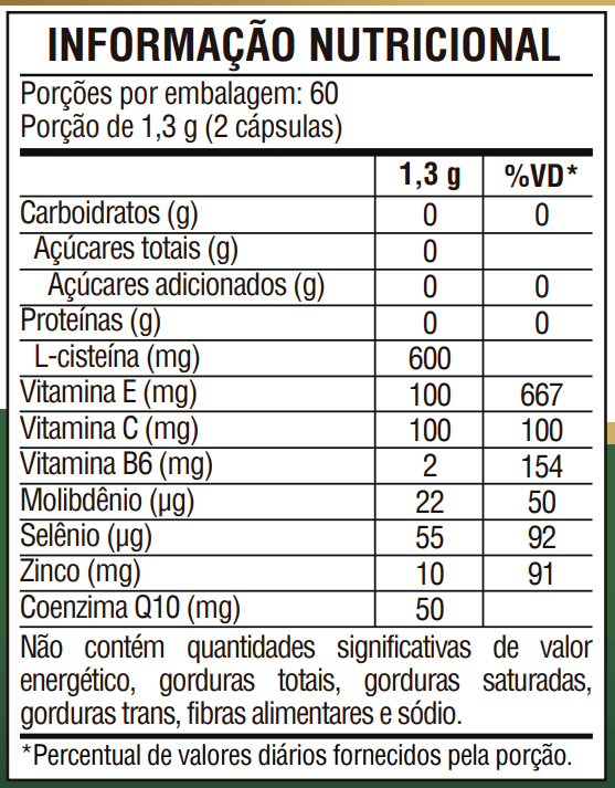 NAC Fórmula Premium 8 Ativos Concentrados 120 Cápsulas - NutriOne E - commerce