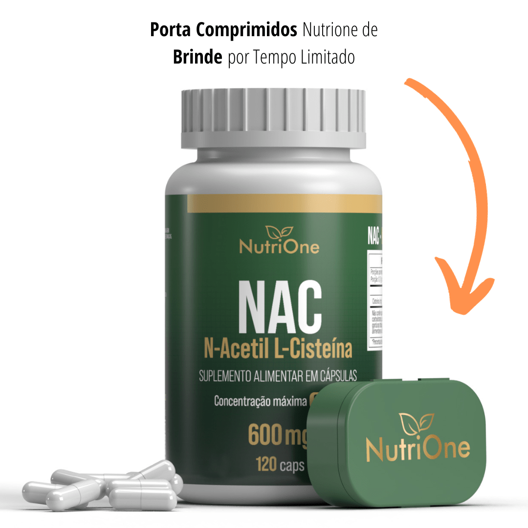 NAC N - Acetil L - Cisteína 600mg 120 Cápsulas - NutriOne E - commerce