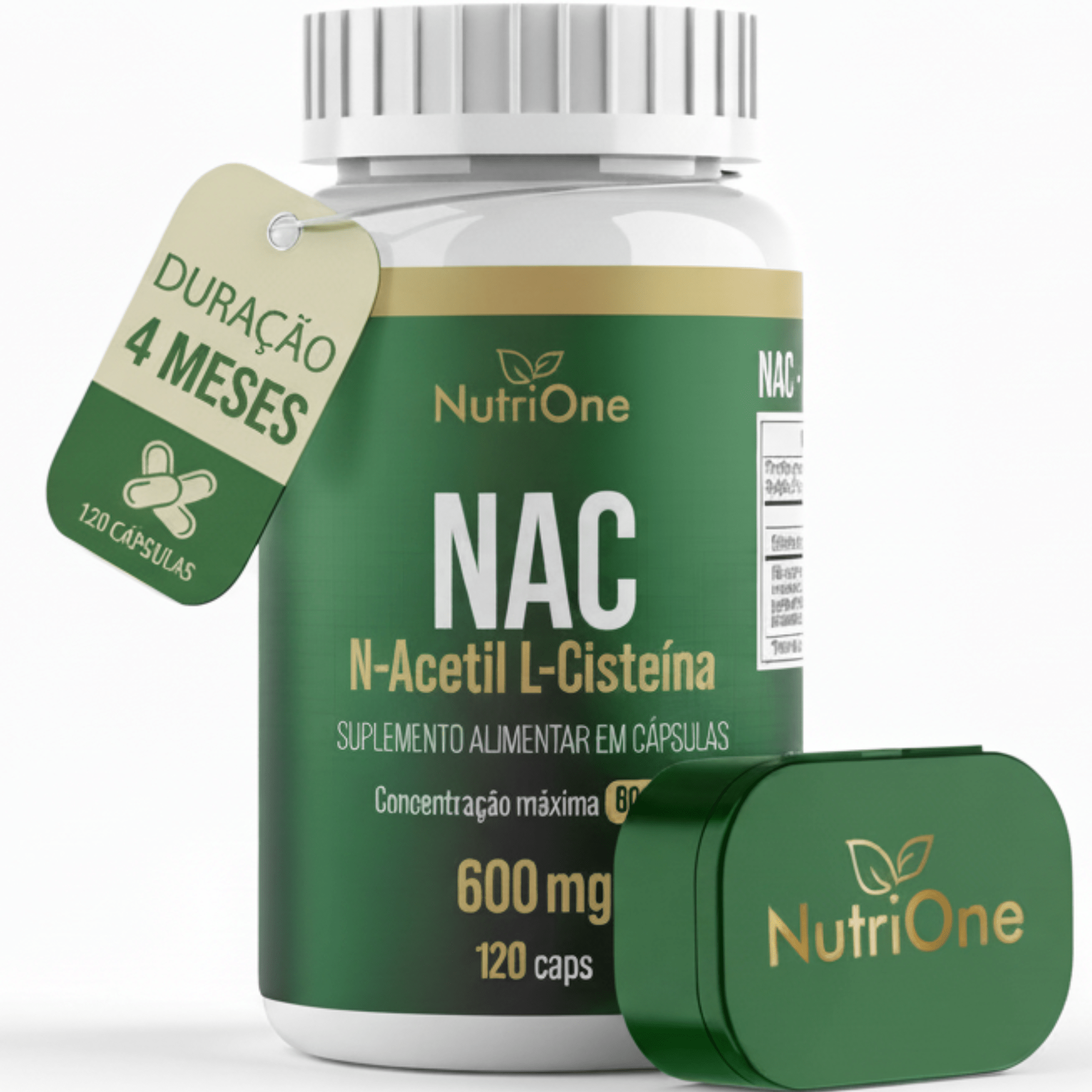 NAC N-Acetil L-Cisteína 600mg 120 Cápsulas