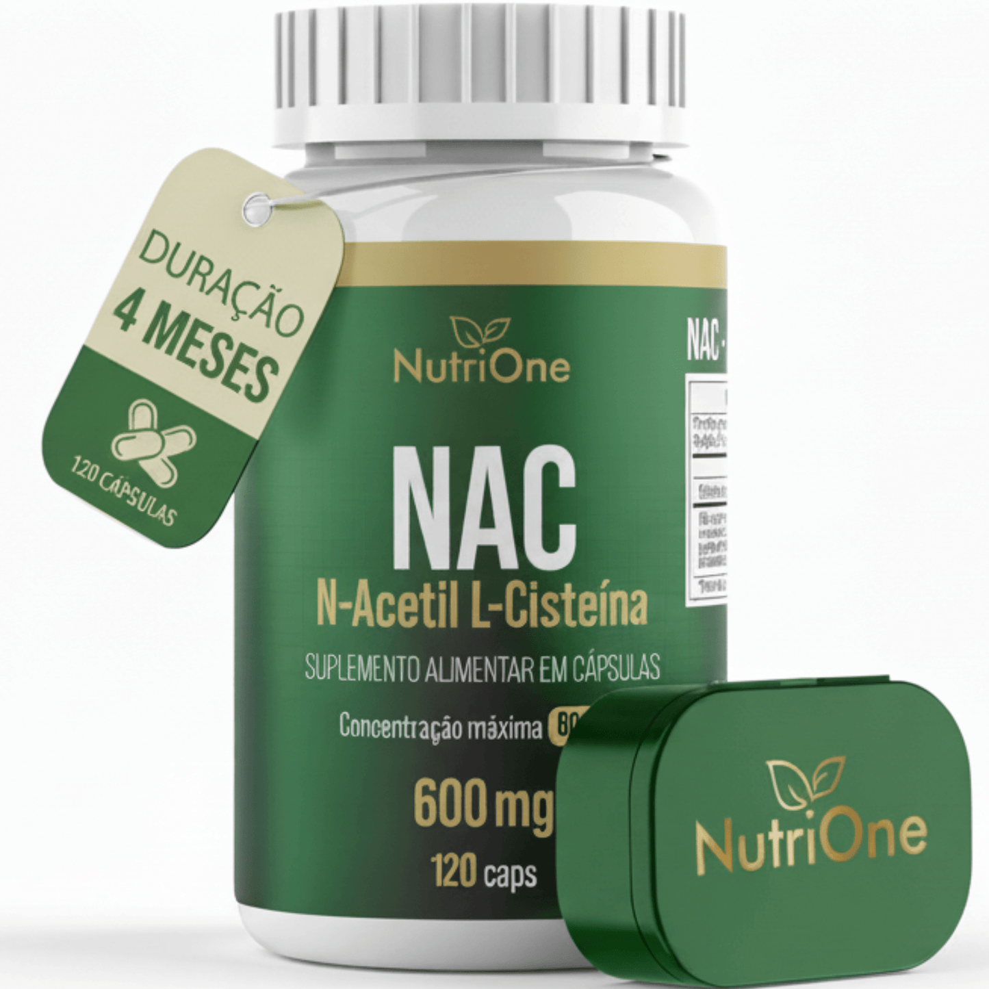 NAC N - Acetil L - Cisteína 600mg 120 Cápsulas - Nutrione