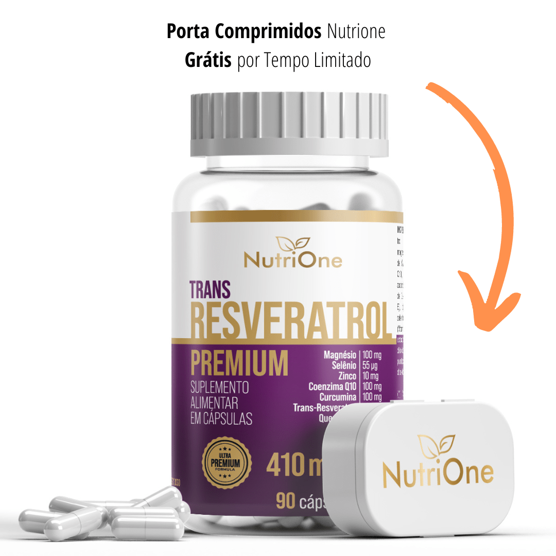 Resveratrol Trans Fórmula Premium 10 Ativos Concentrados 90 Cápsulas - NutriOne E - commerce