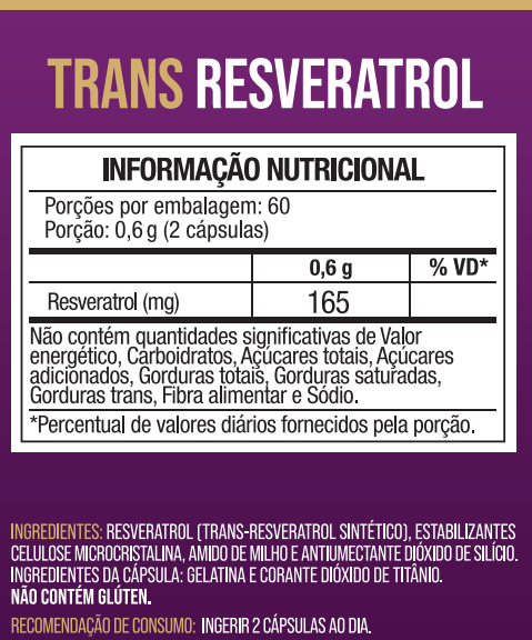 Trans - Resveratrol Concentrado 500mg 120 Cápsulas - NutriOne E - commerce