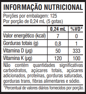 Vit. D3 2.000UI + K2 MK7 120mcg Gotas 120 Doses - NutriOne E - commerce