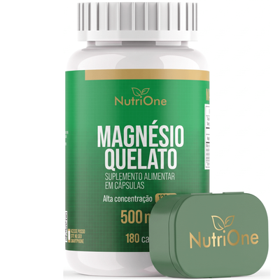 Magnésio Quelato (Bisglicinato) 180 Caps 500mg - Nutrione