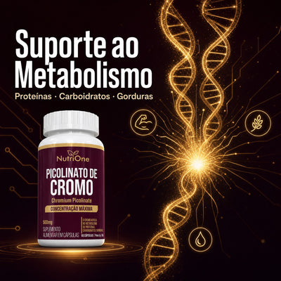 Picolinato de Cromo 250mcg de Cromo por Cápsula - 60 Cáps Concentração Máxima Chromium Picolinate Sem Glúten - Nutrione