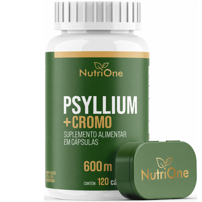 Psyllium + Picolinato De Cromo 120 Capsulas 600mg - Nutrione