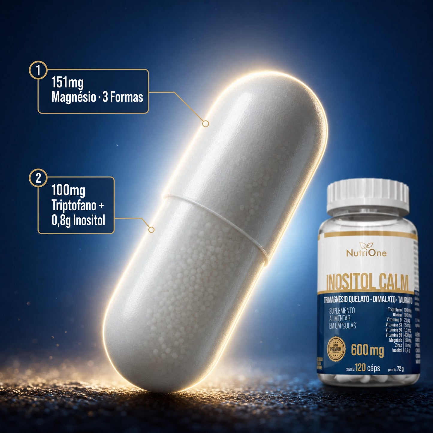 Inositol Calm + TriMagnésio 120 Cápsulas
