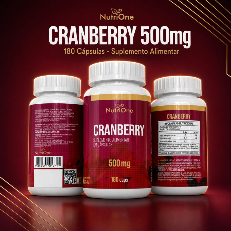 Cranberry 500mg 180 Cápsulas