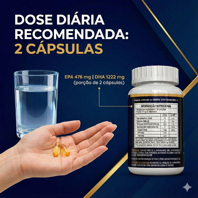 Ômega 3 Super DHA 1698mg 60 Softgels