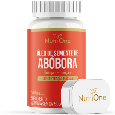 Óleo de Semente de Abóbora 1400mg - Ômega 6 + Ômega 9 - Concentração Máxima - 60 Cápsulas - Nutrione