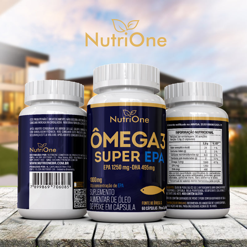Ômega 3 Super EPA 1250mg 60 Cápsulas