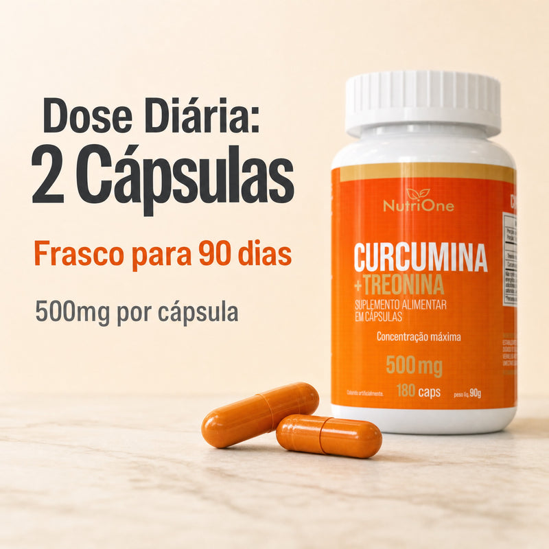 Curcumina 95% + L-Treonina 180 Caps 500mg