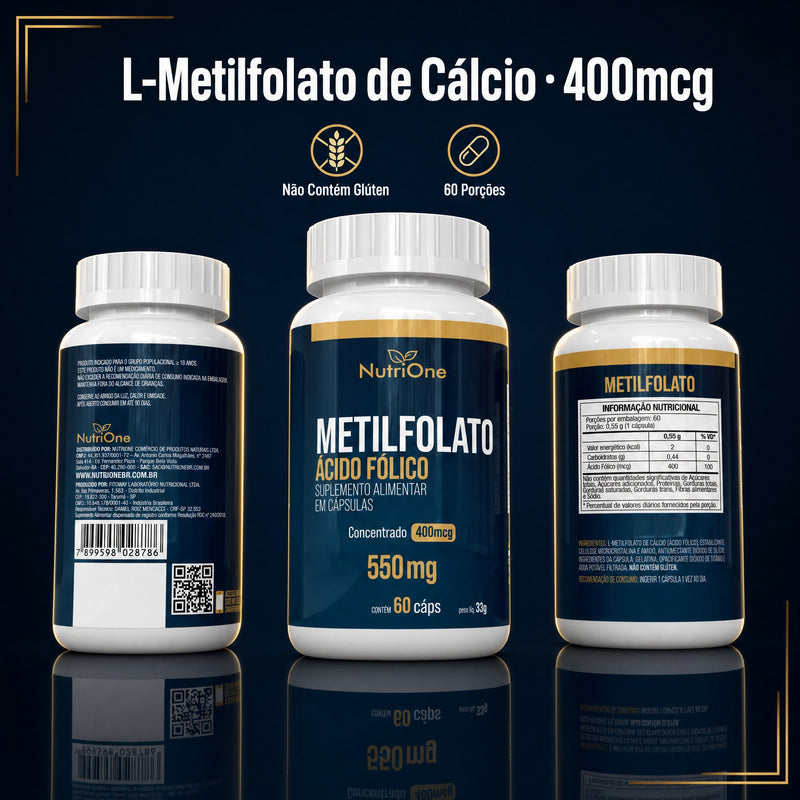 L-Metilfolato de Cálcio 60 Cápsulas