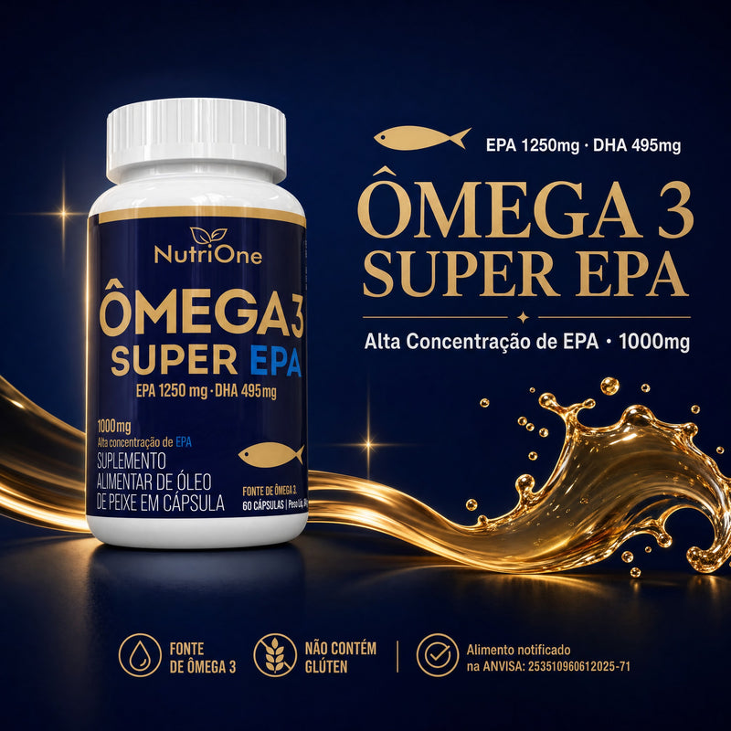 Ômega 3 Super EPA 1250mg 60 Cápsulas