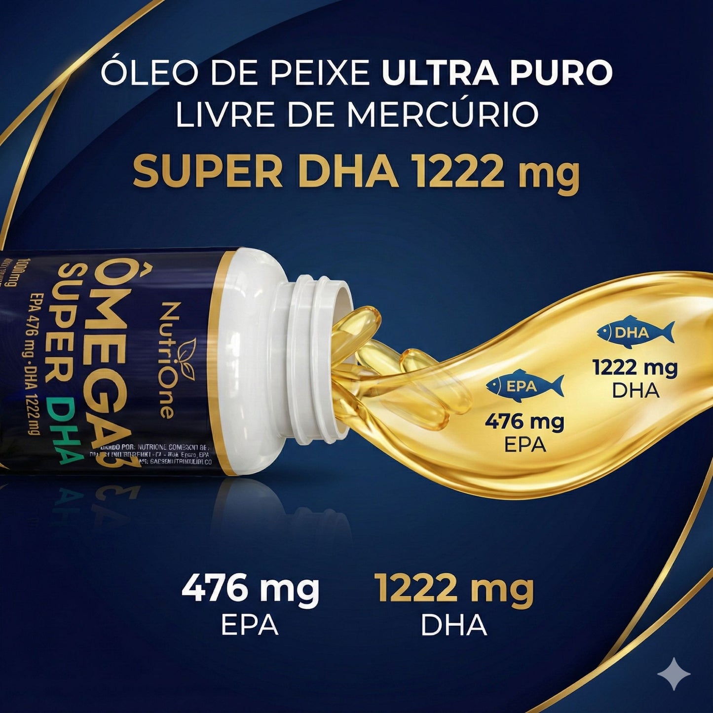 Ômega 3 Super DHA 1698mg 60 Softgels