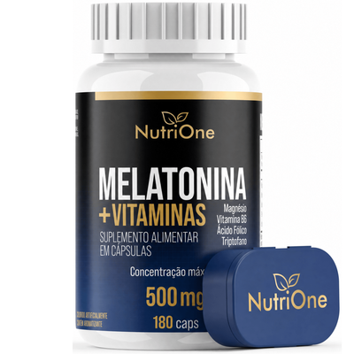 Melatonina 180 Cápsulas + Triptofano, Magnésio, Metilfolato e Vitamina B6 - Nutrione