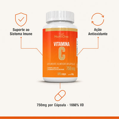 Vitamina C 750mg 180 Cápsulas