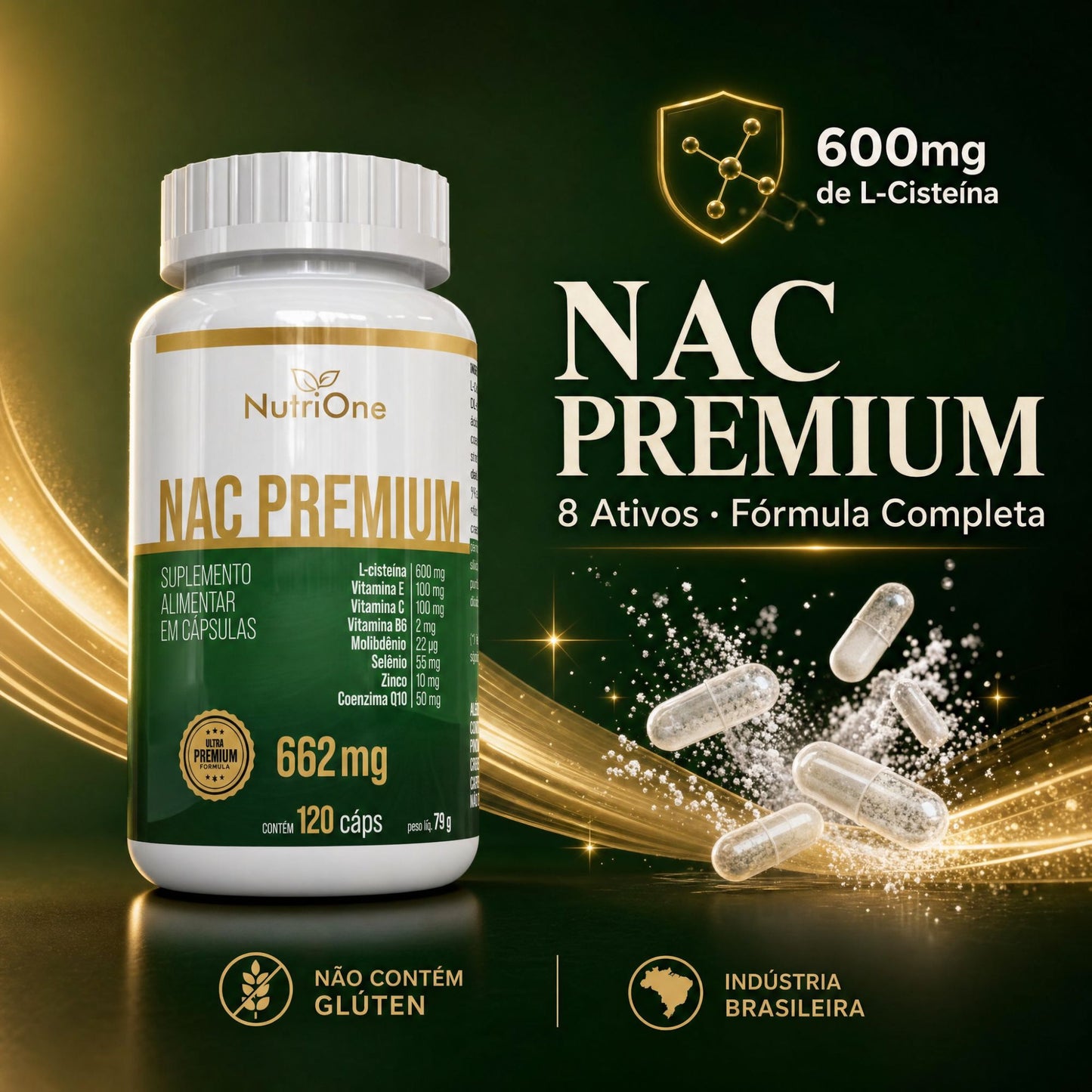 NAC Premium 8 Ativos 120 Cápsulas