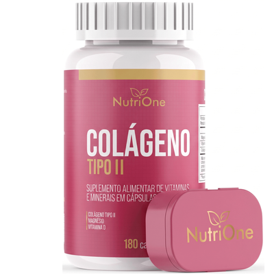 Colágeno Tipo 2 180 Caps + Vitamina D e Magnésio - Nutrione
