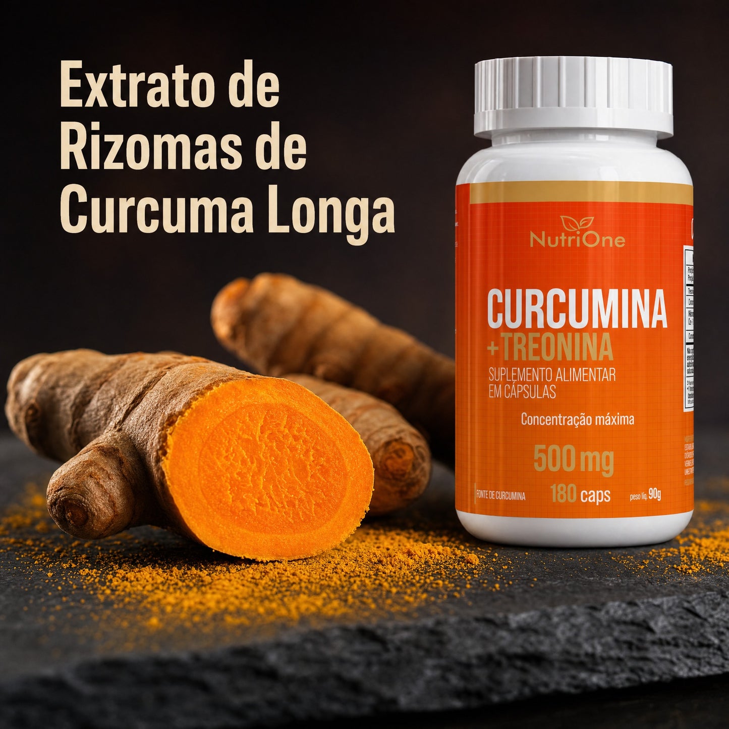Curcumina 95% + L-Treonina 180 Caps 500mg