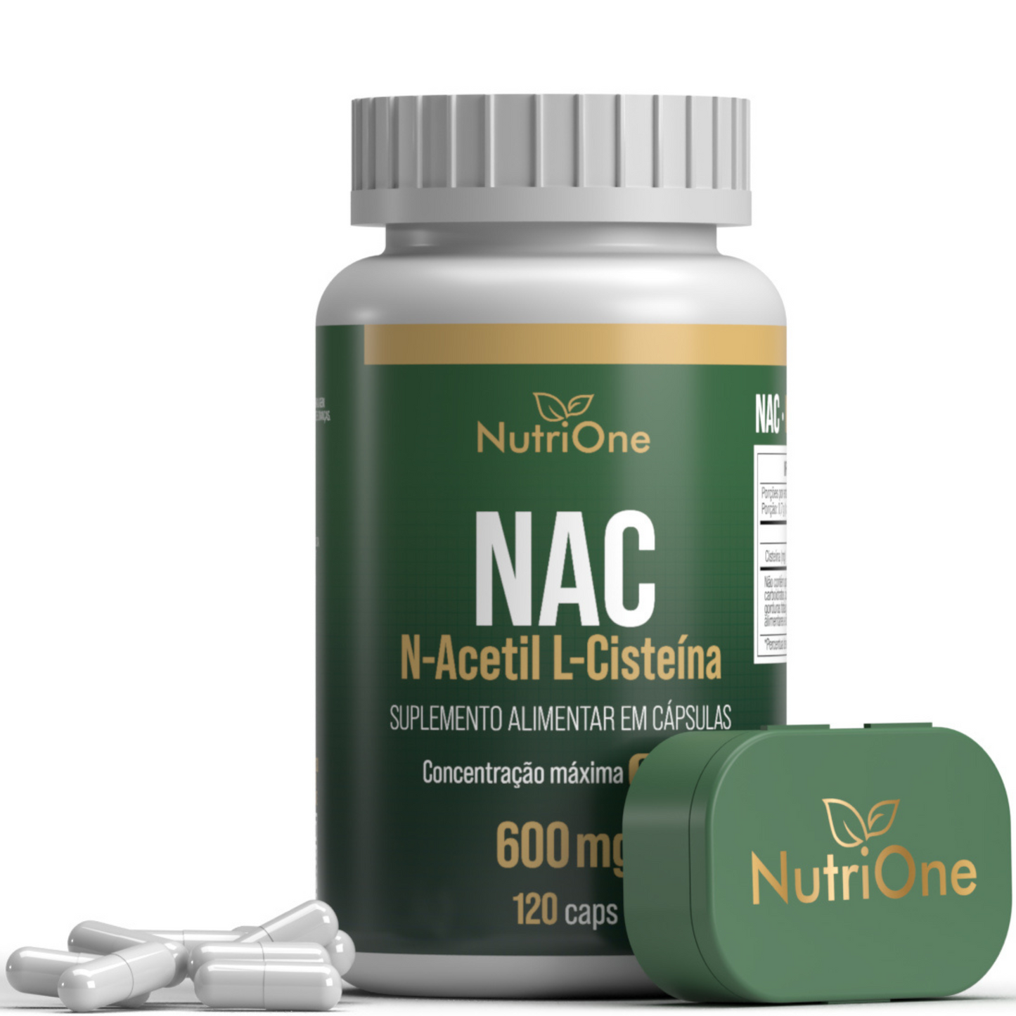 NAC N-Acetil L-Cisteína 600mg 120 Cápsulas - Nutrione