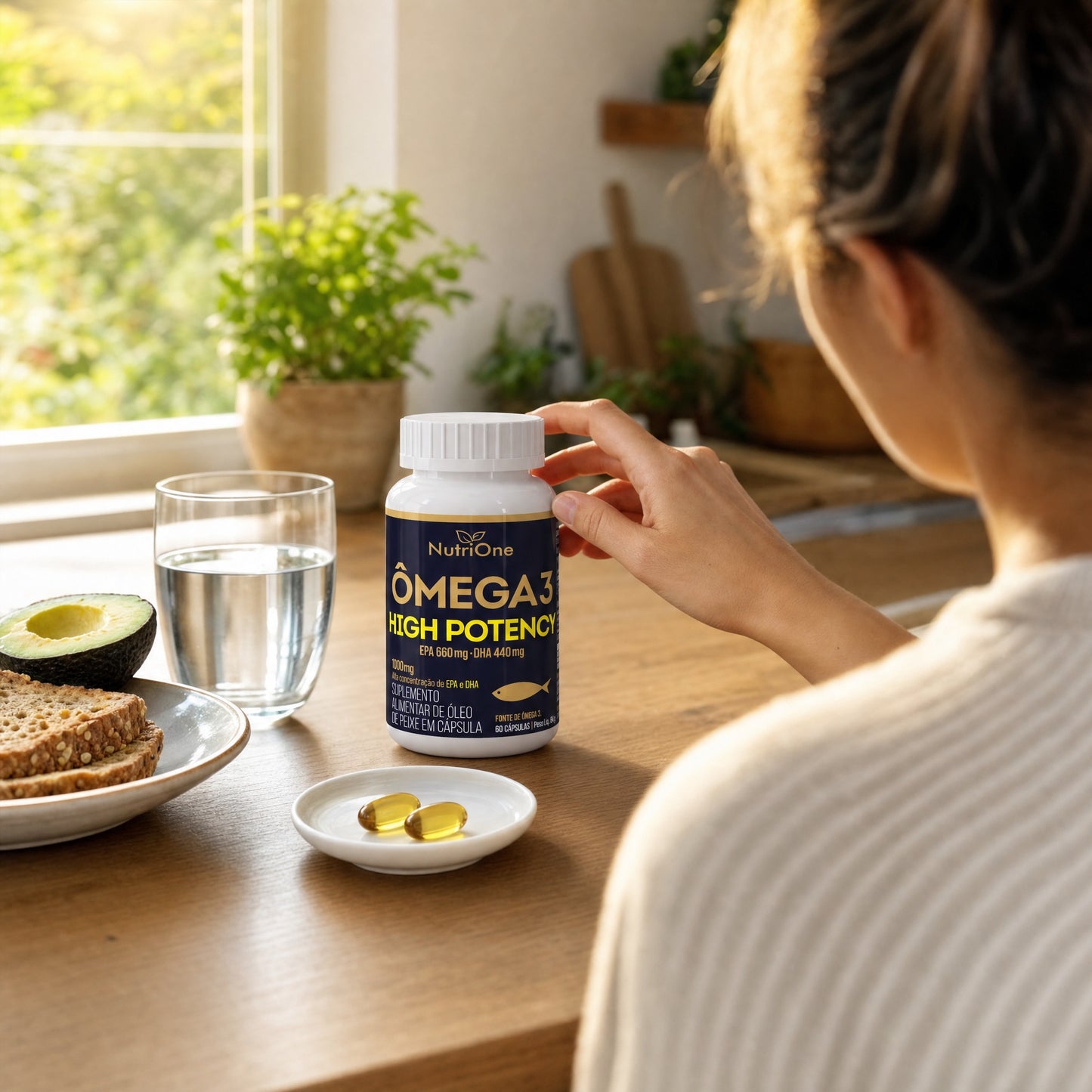 Ômega 3 High Potency 1000mg EPA/DHA 60 Caps