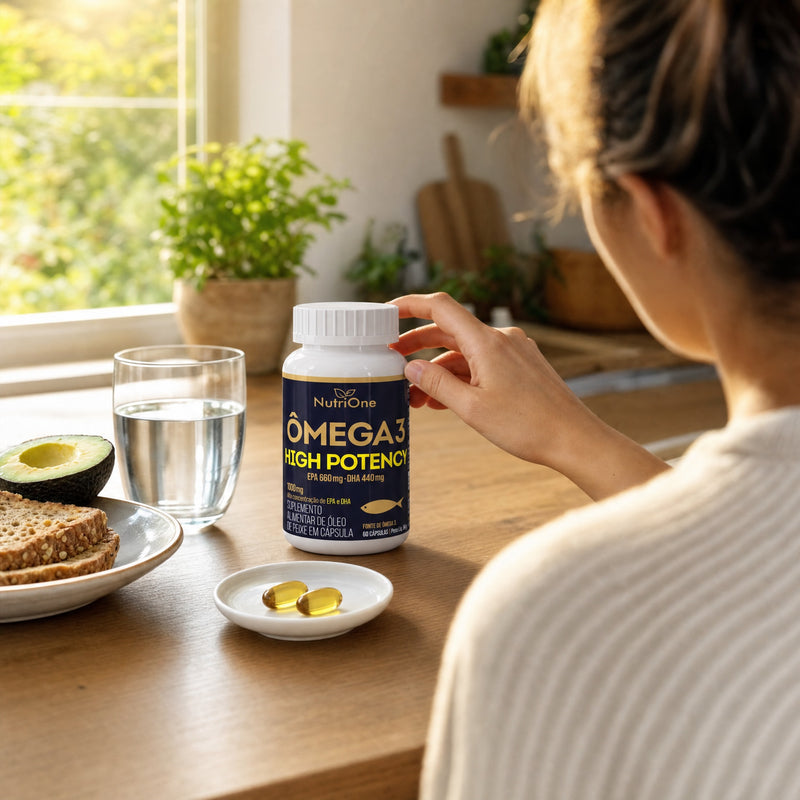 Ômega 3 High Potency 1000mg EPA/DHA 60 Caps