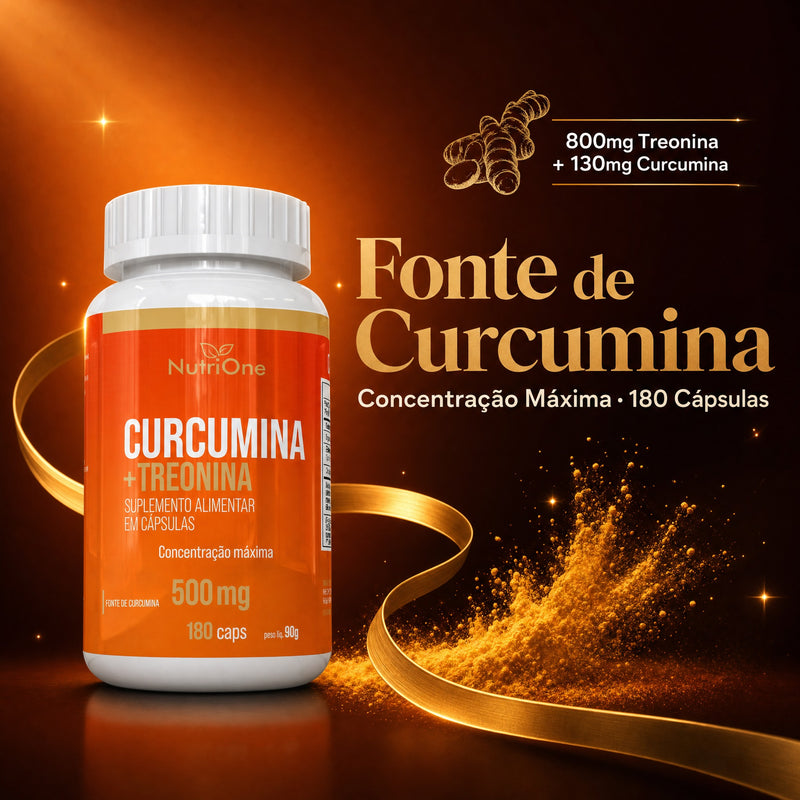 Curcumina 95% + L-Treonina 180 Caps 500mg