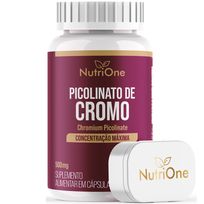 Picolinato de Cromo 250mcg de Cromo por Cápsula - 60 Cáps Concentração Máxima Chromium Picolinate Sem Glúten - Nutrione
