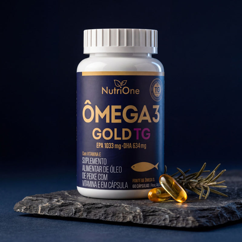 Ômega 3 Gold TG 1200mg EPA/DHA + Vit. E 60 Caps