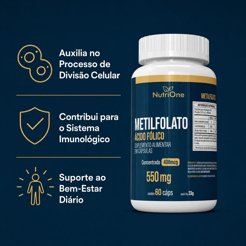 L-Metilfolato de Cálcio 60 Cápsulas