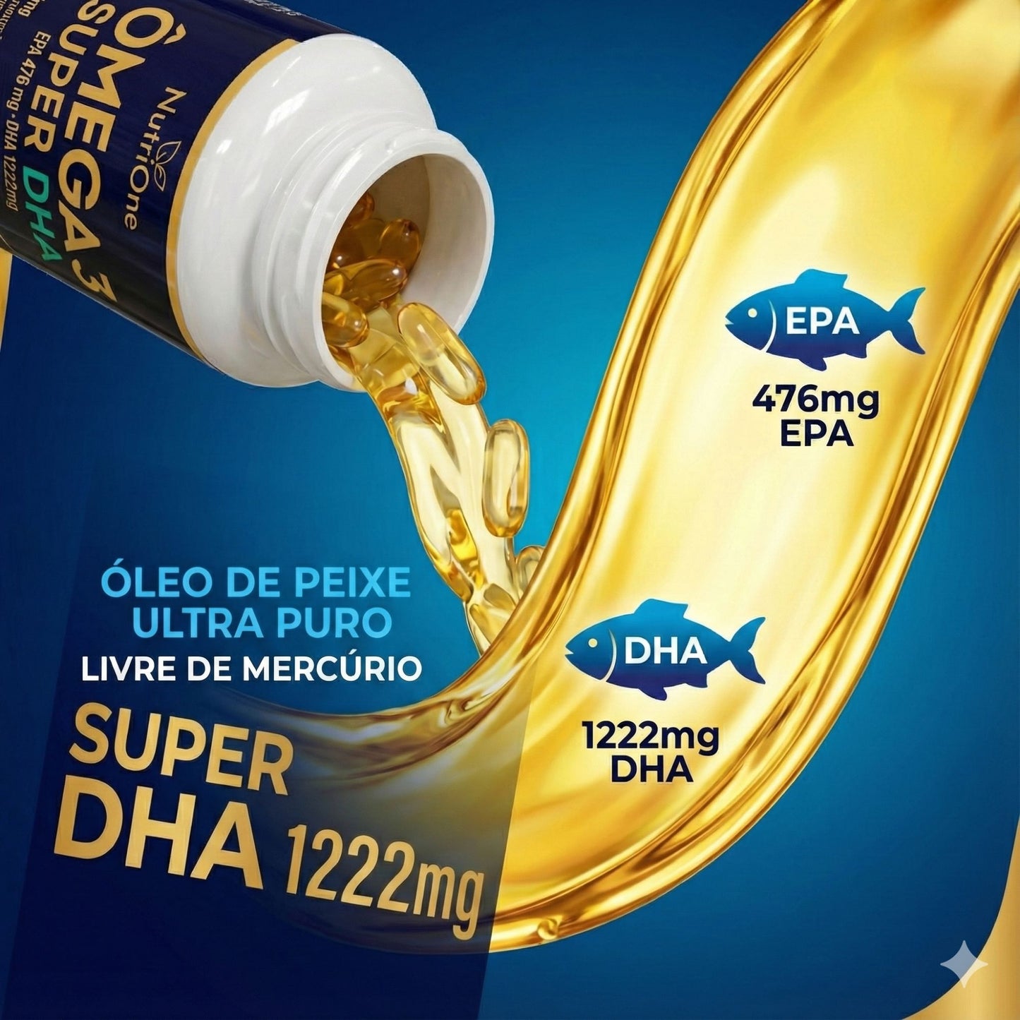 Ômega 3 Super DHA 1698mg 60 Softgels