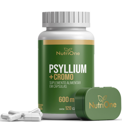 Psyllium + Picolinato De Cromo 120 Capsulas 600mg - Nutrione