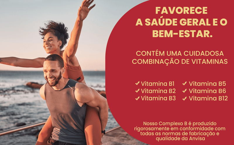 Complexo B 500mg Vits B1 B2 B3 B5 B6 B12 180 Cápsulas - NutriOne E - commerce