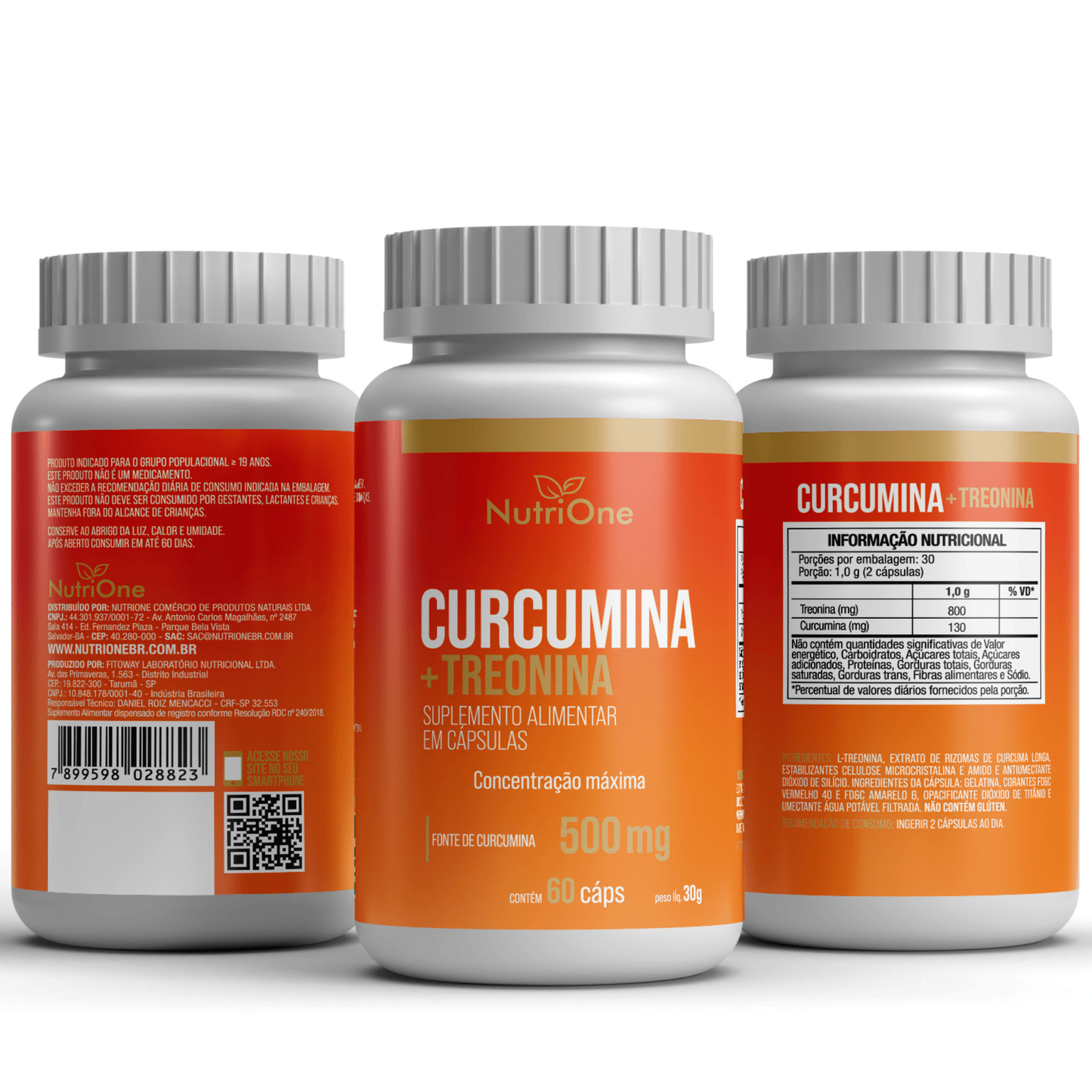 Curcumina 95% (Cúrcuma Longa) + L - Treonina 60 Caps - Nutrione - NutriOne E - commerce