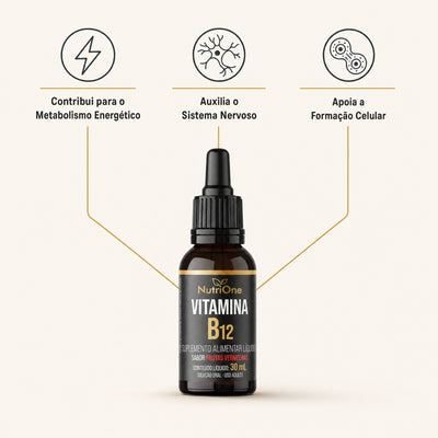 Vitamina B12 Metilcobalamina Liquida Gotas 413% VD Nutrione