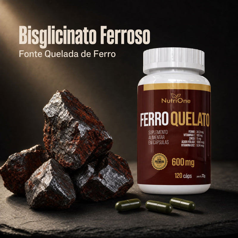 Ferro Quelato Premium 4 Ativos 120 Caps