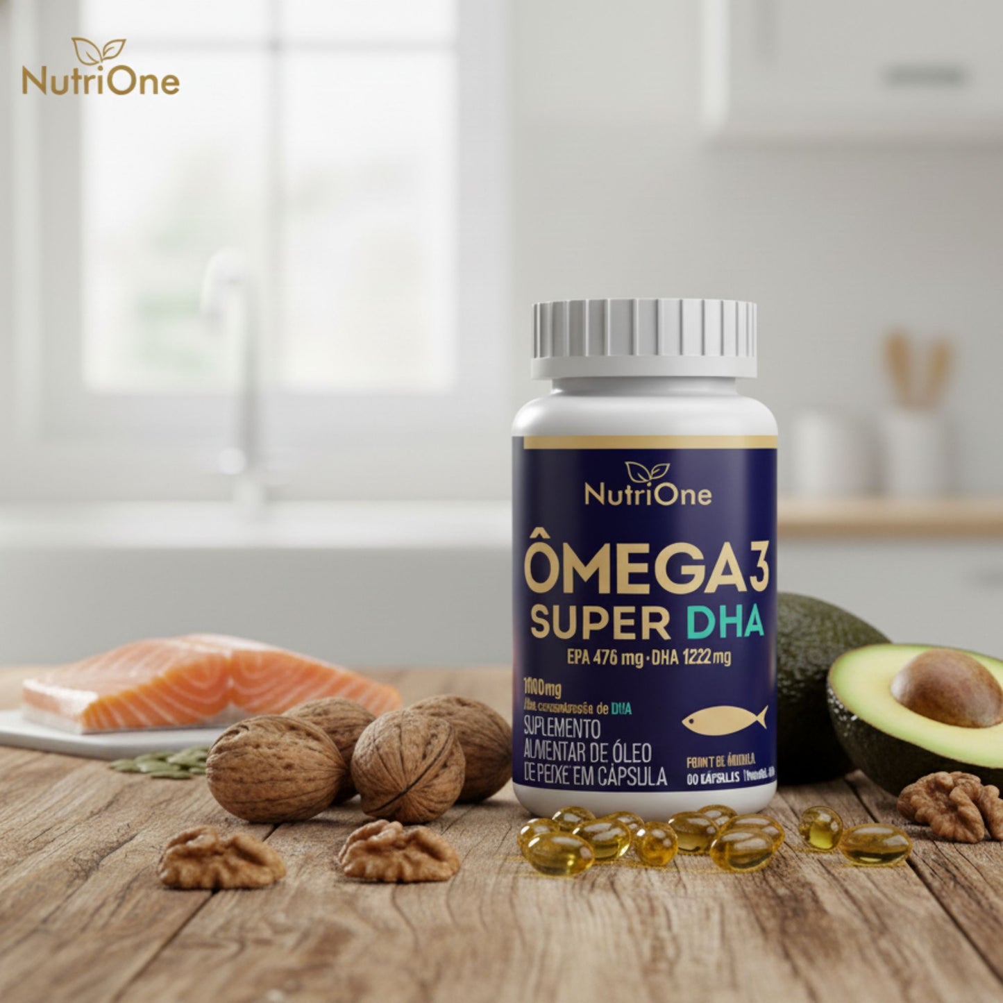 Ômega 3 Super DHA 1698mg 60 Softgels