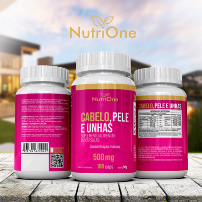 Cabelo, Pele e Unhas 60 Caps 600mg 16 Ativos - Nutrione