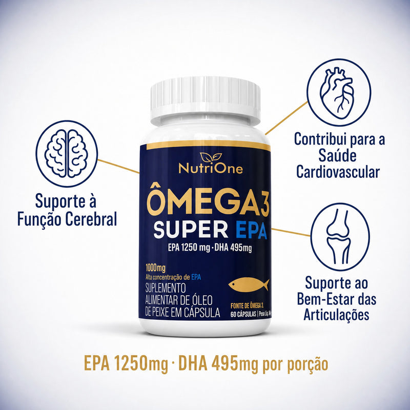 Ômega 3 Super EPA 1250mg 60 Cápsulas