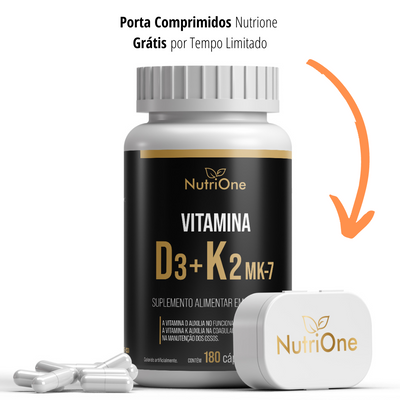 Vitamina D3 + K2 Mk7 Alta Concentracao 180 Caps - Nutrione