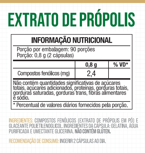 Extrato Própolis Verde 120 Cápsulas 400mg Softgel - Nutrione