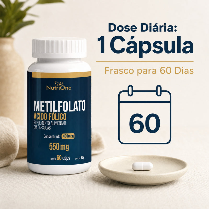 L-Metilfolato de Cálcio 60 Cápsulas