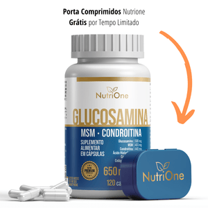 Glucosamina, MSM, Condroitina, Curcumina, Colágeno Tipo II, Ácido Hialurônico e Cálcio 120 Cápsulas