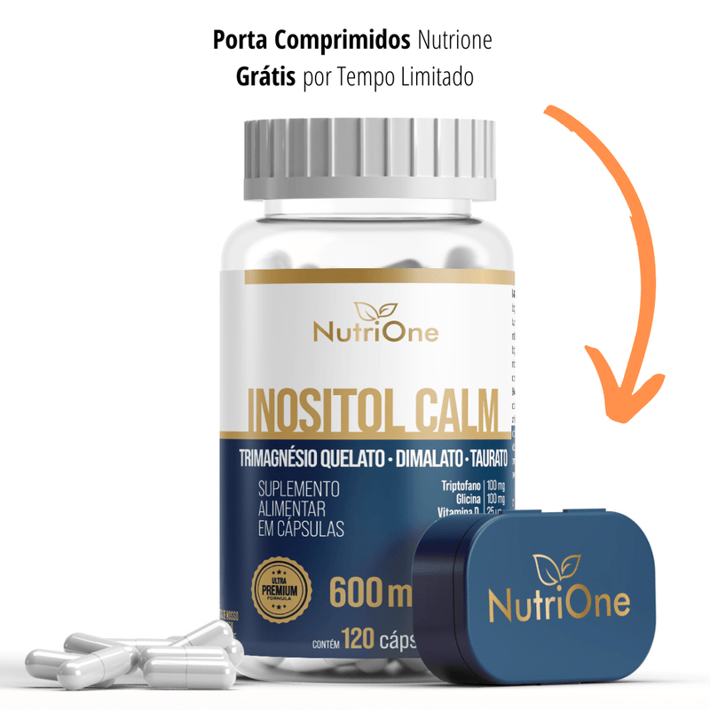 Inositol Calm® + TriMagnésio (Quelato, Dimalato, Taurato) + 7 Ativos Essenciais 120 Cápsulas - NutriOne E - commerce